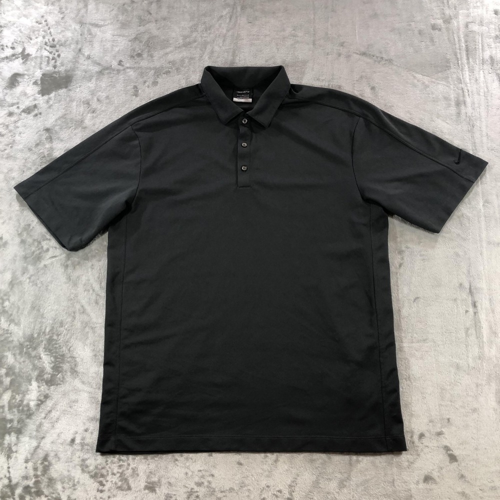 Nike Golf Polo Shirt Mens Large Gray NikeFIT Therma Performance 260906-060